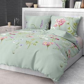 Bavlnené posteľné obliečky BOTANICA zelená 1