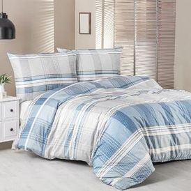 Saténové posteľné obliečky PALOMAR modrá 1