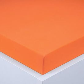 Napínacia plachta na posteľ jersey EXCLUSIVE oranžová 1