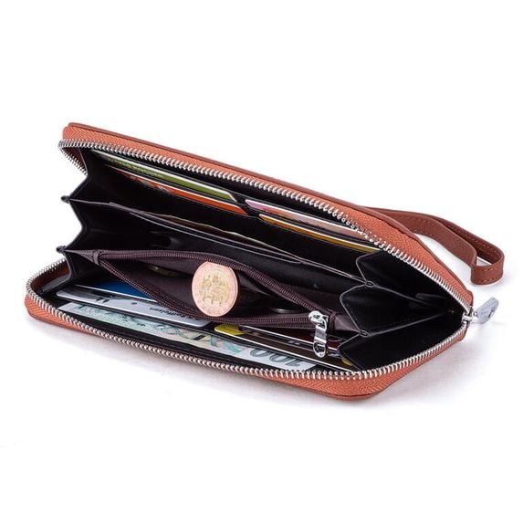 Dámska kožená peňaženka hnedá 3