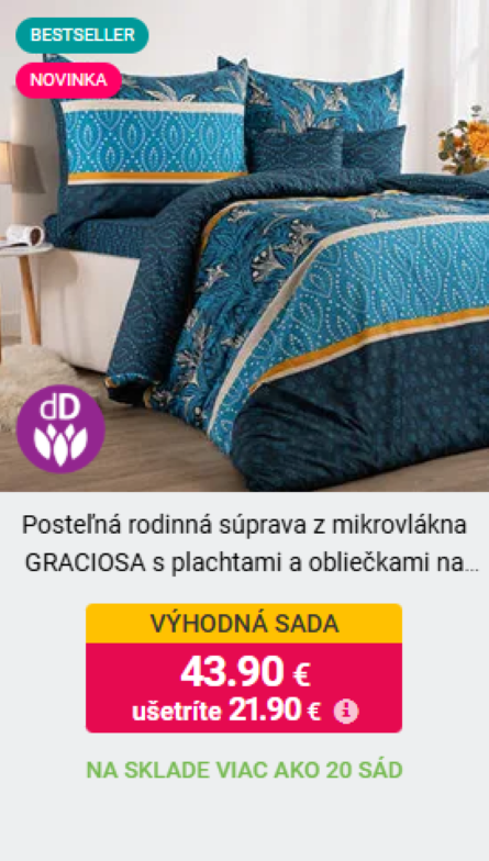 posteľné obliečky z mikrovlákna Graciosa