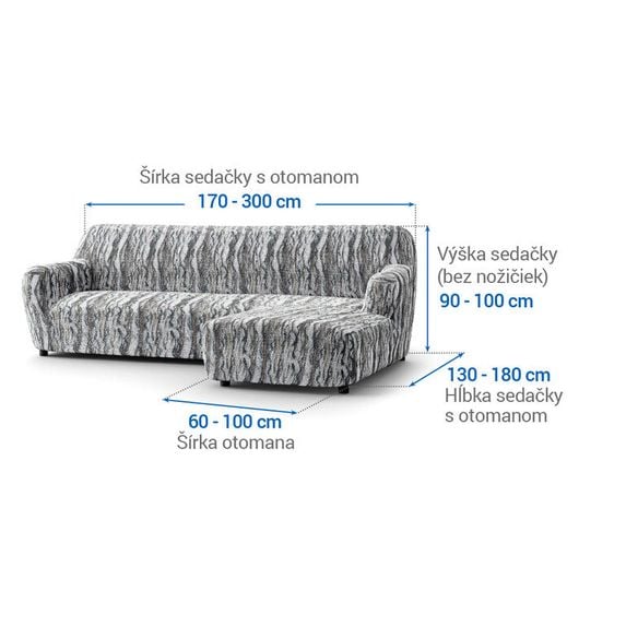 Perfektne sedí na rôznych tvaroch sedačiek a kresiel